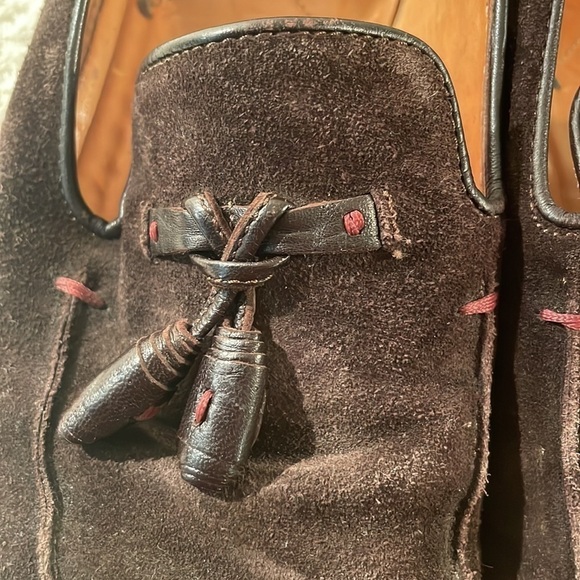 Paul Smith Chocolate Brown Leather Tassel Semi Rounded Toe Loafers main image 6